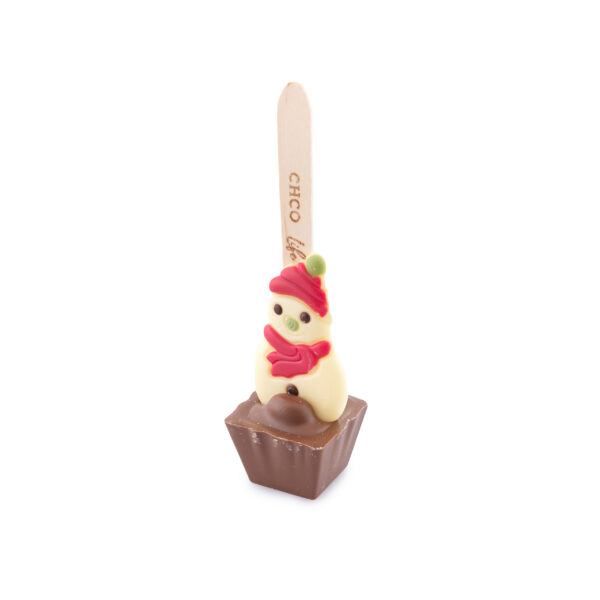 Hot chocolate spoon dark Mr. Snowman