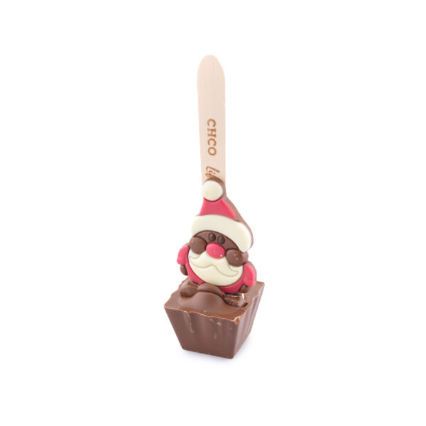 Hot chocolate spoon milk Santa